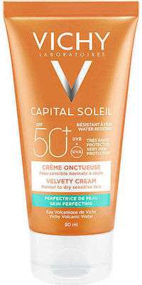 Vichy Capital Soleil Velvety Αδιάβροχη Αντηλιακή Κρέμα Προσώπου SPF50 50ml