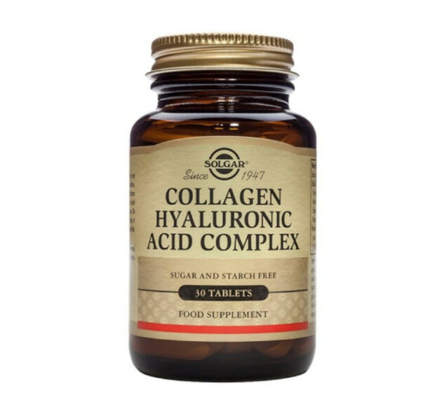 SOLGAR  Collagen Hyaluronic Acid Complex 120mg 30 Ταμπλέτες