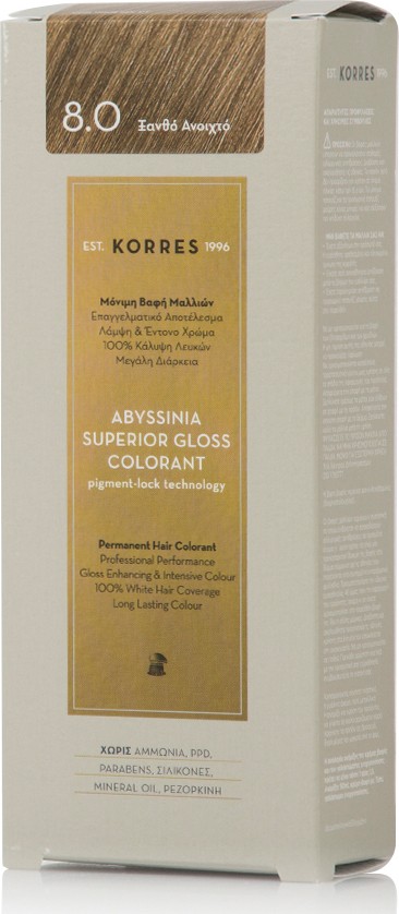 KORRES Abyssinia Superior Gloss Colorant Ξανθό Ανοιχτό 8.0 50ml