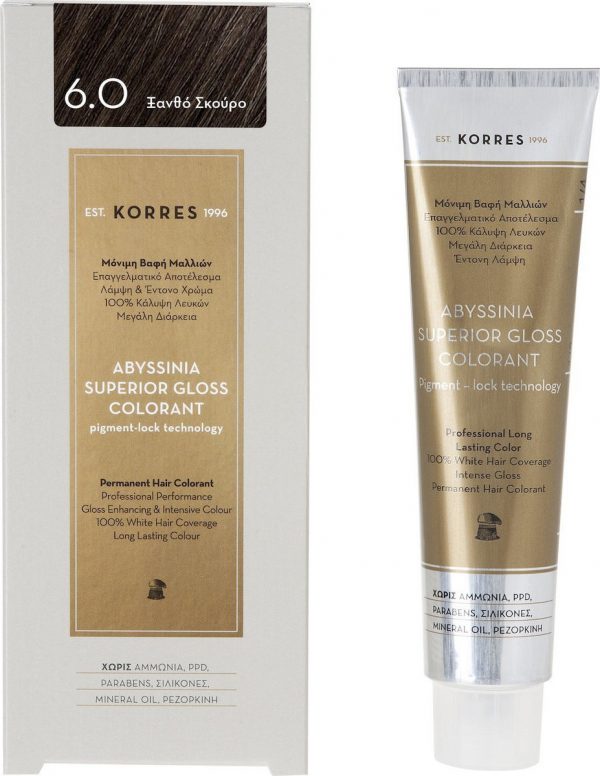 KORRES Abyssinia Superior Gloss Colorant Ξανθό Σκούρο 6.0 50ml