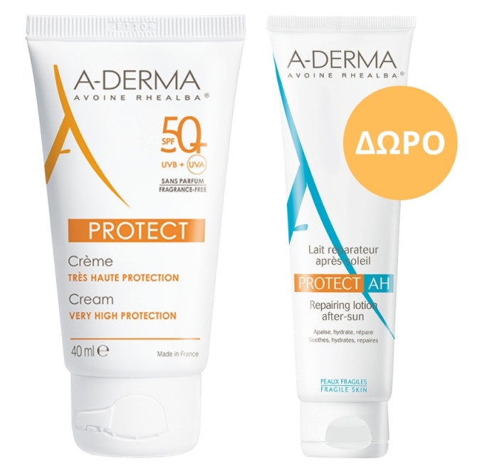 A-DERMA Set Protect Crème SPF50+ 40ml & Δώρο Protect AH Repairing Lotion 100ml