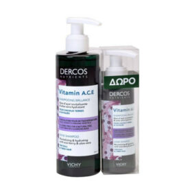 VICHY Dercos Nutrients Vitamin A.C.E. Shine Shampoo 250ml & Δώρο Vitamin A.C.E. Shine Shampoo 100ml