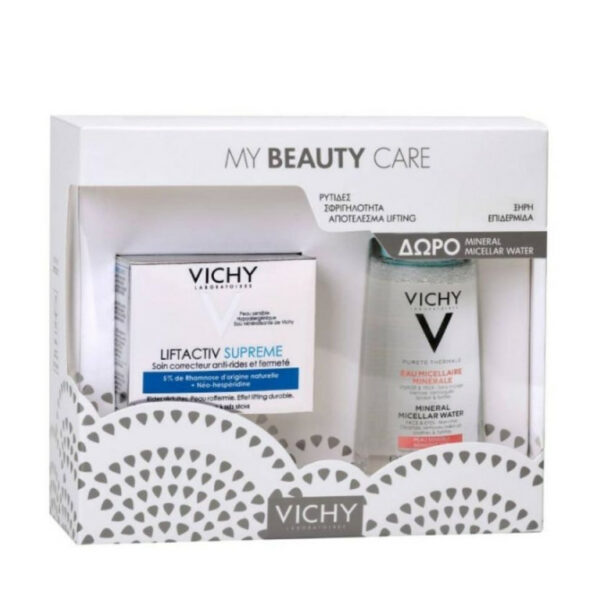 VICHY Set Liftactiv Supreme Day Cream για Ξηρή Επιδερμίδα 50ml & Δώρο Mineral Micellar Water 100ml