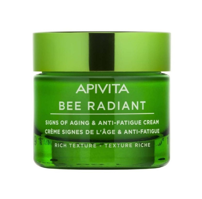APIVITA BEE RADIANT Κρέμα για Σημάδια Γήρανσης & Ξεκούραστη Όψη Πλούσιας Υφής 50ml