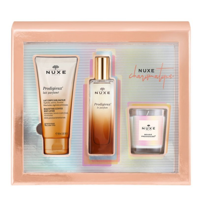 NUXE Charismatique Set Prodigieux Le Parfum Spray 50ml & Body Lotion 100ml & Κερί Prodigieux 70g