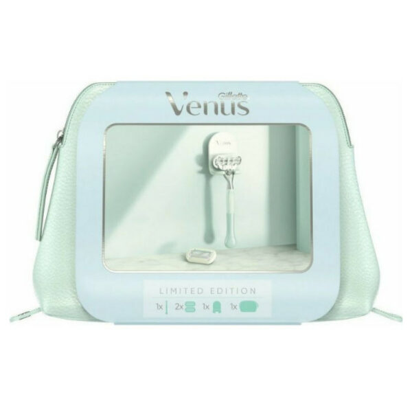 GILLETTE Venus Νεσεσέρ Extra Smooth Sensitive Limited Edition Γυναικεία Ξυριστική Μηχανή & 2 Ανταλλακτικές Κεφαλής & Βάση για το Ντους