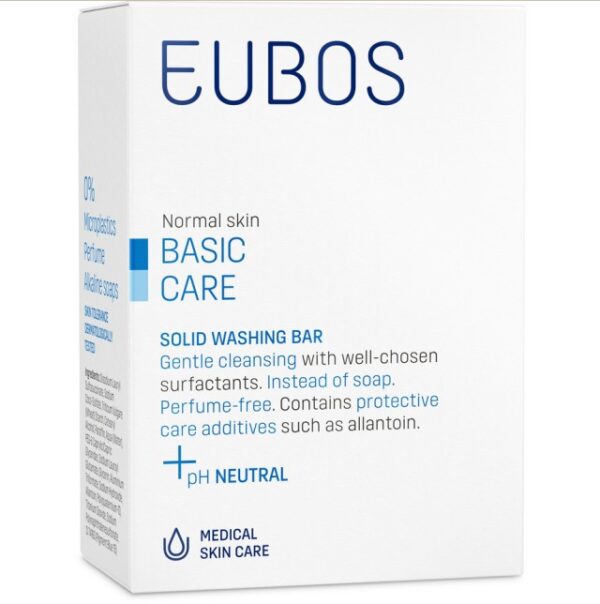 Eubos Solid Soap Blue 125gr (Πλάκα Καθαρισμού για Πρόσωπο & Σώμα)