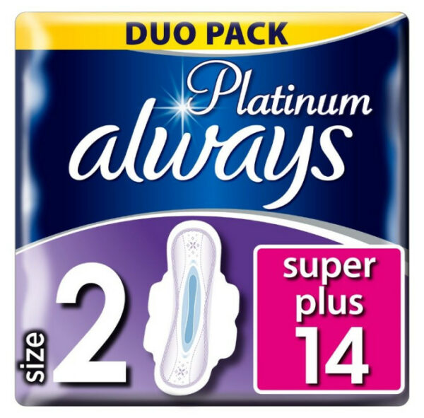ALWAYS Platinum  Ultra Super Plus Size 2 Duo Pack 14 Σερβιέτες