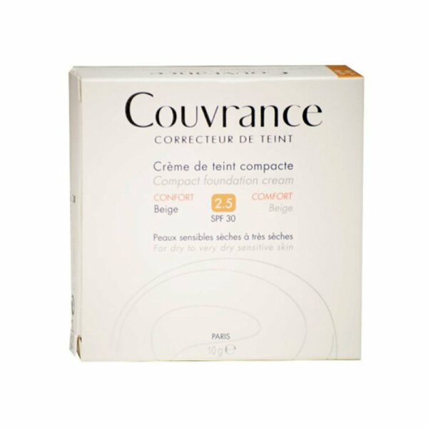 Avene Couvrance Compact Confort Beige 2.5 SPF30 10gr (Make Up σε Κρεμώδη Υφή)