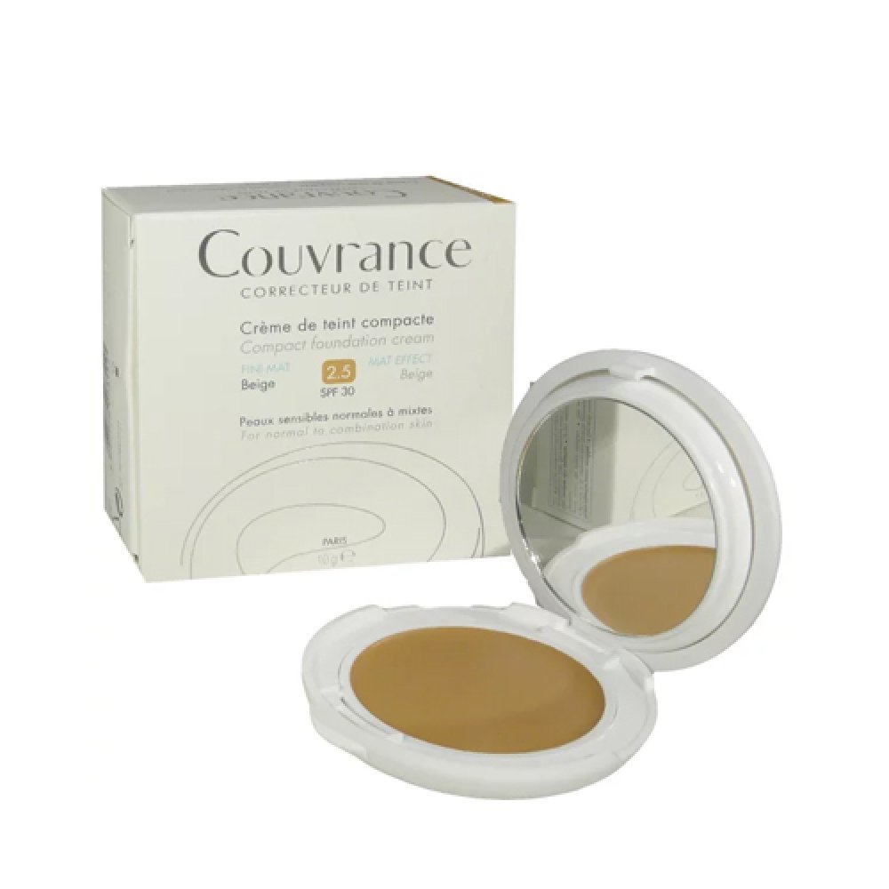 Avene Couvrance Compact Fini Mat Beige 2.5 SPF30 10gr (Make Up σε Κρεμώδη Υφή)