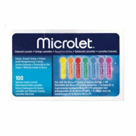 Bayer Microlet Lancets 100τεμ (Χρωματιστές Βελόνες – Σκαρφιστήρες)