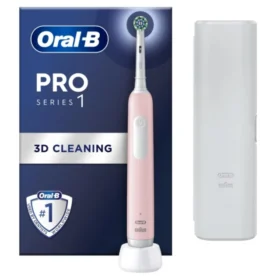 Oral B PRO Series 1 Pink με Θήκη Ταξιδίου (Ηλεκτρική Οδοντόβουρτσα σε Χρώμα Ροζ)