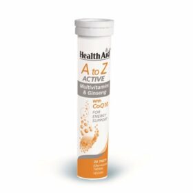 Health Aid A To Z Active Multivitamins Ginseng & Q10 Tutti Fruti 20 Αναβρ Ταμπλ. (Τόνωση - Ενέργεια)