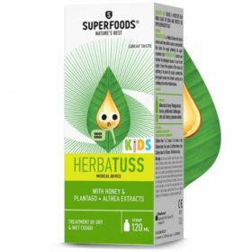Superfoods Herbatuss Kids Syrup 120ml (Σιρόπι για τον Παραγωγικό & τον Ξηρό Βήχα)