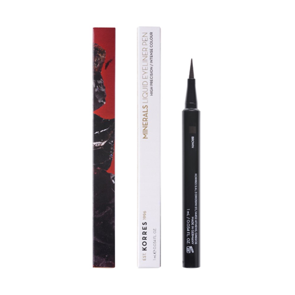 Korres Minerals Liquid Eyeliner Brown 1ml (Eyeliner σε Μορφή Μαρκαδόρου - Καφέ Χρώμα)