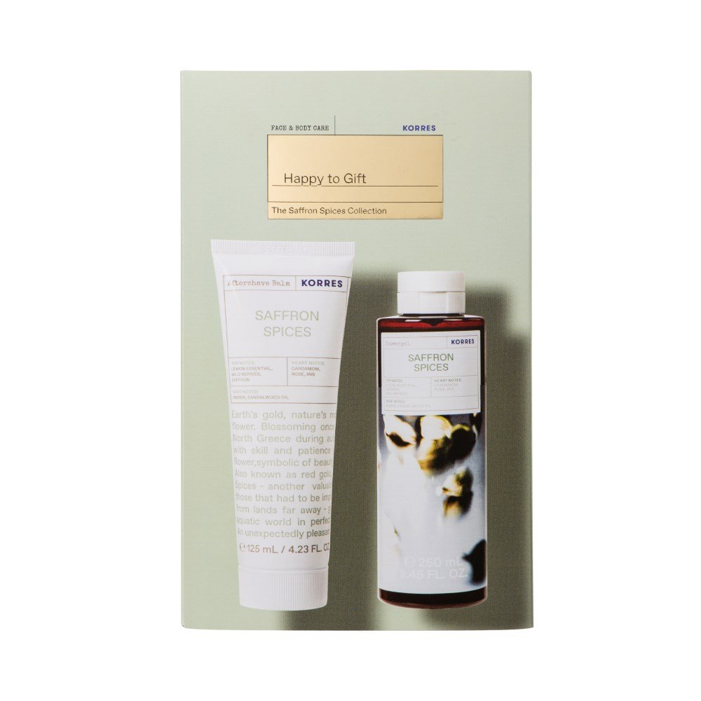 Korres SET Happy to Gift The Saffron Spices Collection Showergel 250ml & Aftershave Balsam 125ml