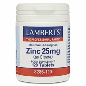 Lamberts Zinc 25mg Citrate 120tabs (Ψευδάργυρος)