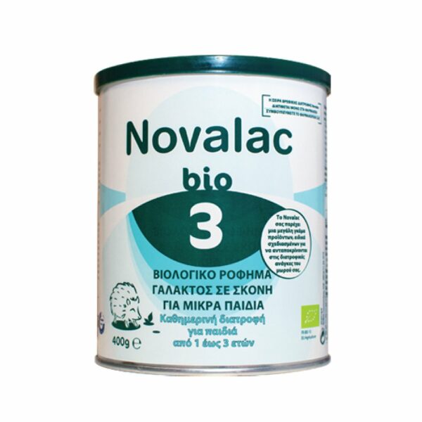 Novalac Bio 3 Milk 400gr (Βιολογικό Ρόφημα Γάλακτος σε Σκόνη για Ηλικία 1-3 Ετών)