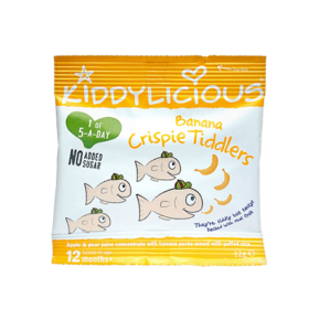 KIDDYLICIOUS CRISPIE TIDDLERS BANANA 12+ ΜΗΝΩΝ 12GR