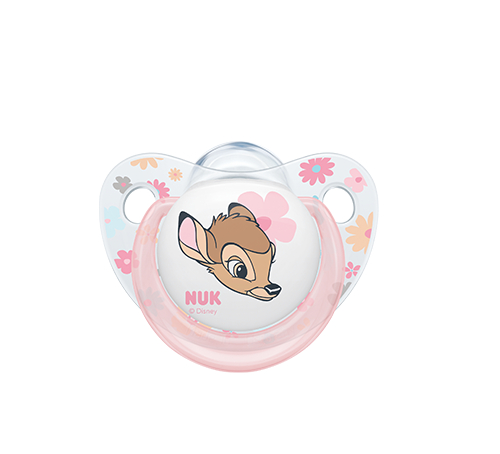 NUK Disney Classics Trendline Πιπίλα σιλικόνης  6-18Μ (10.736.572) Bambi Ελαφάκι Ροζ 1τεμ