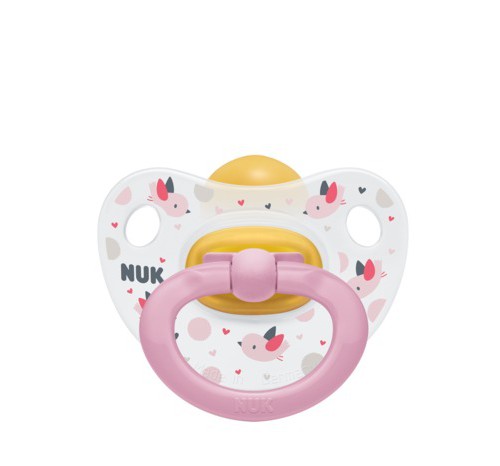 NUK Classic Happy Kids Πιπίλα Καουτσούκ 6-18M (10.734.025) με θήκη Ροζ 1τεμ