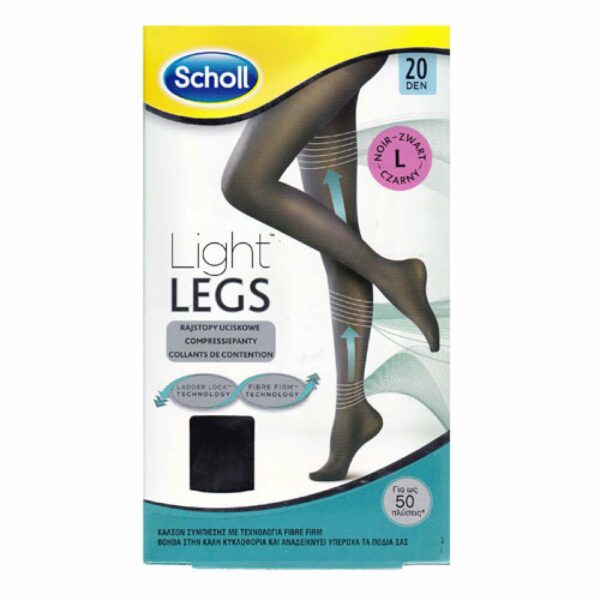 Scholl Light Legs 20 Den Size Large Black