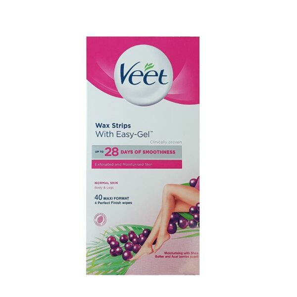 Veet Easy Gel Wax Strips 40pcs (Αποτριχωτικές Ταινίες Σώματος 40τεμ)