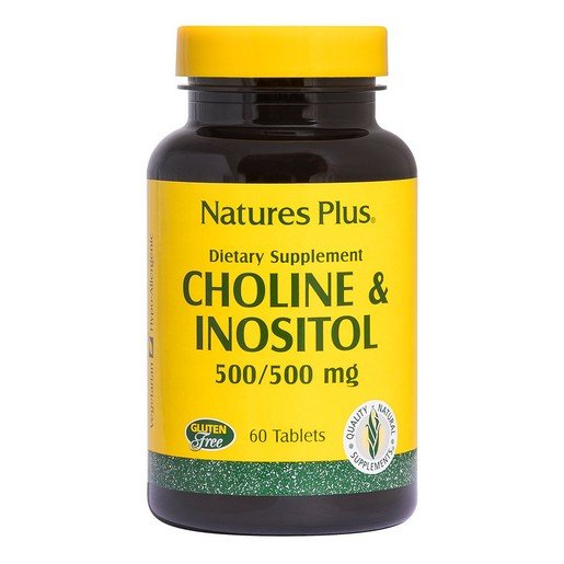 Nature's Plus Choline & Inositol 500/500 Συμπλήρωμα Χολίνης & Ινοσιτόλης, για την Καλή Υγεία του Νευρικού Συστήματος 60 tabs