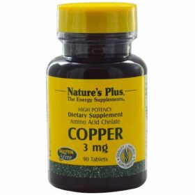 Nature's Plus Copper 3mg Συμπλήρωμα Διατροφής με Χηλικό Χαλκό για Ενίσχυση του Ανοσοποιητικού Συστήματος 90 tabs