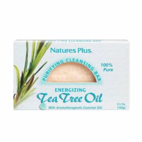 Natures Plus Tea Tree Oil Cleansing Bar Αντιβακτηριακό Αντισηπτικό Σαπούνι με Αιθέριο Έλαιο Τεϊόδεντρου 100gr