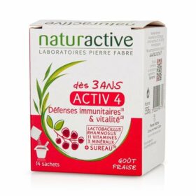 Naturactive Activ 4 Συμπλήρωμα Διατροφής, Πολυβιταμίνη για Παιδιά Από 3 Ετών με Γεύση Φράουλα 14 Sachets