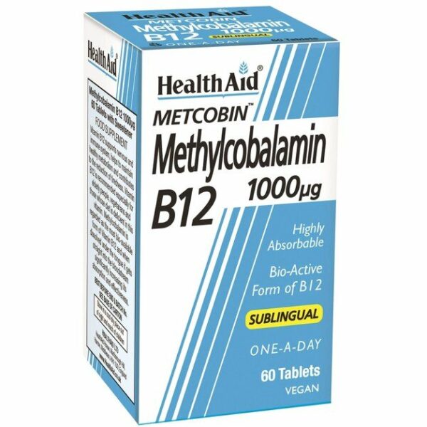 Health Aid Metcobin Methylcobalamin B12 1000μg 60tabs