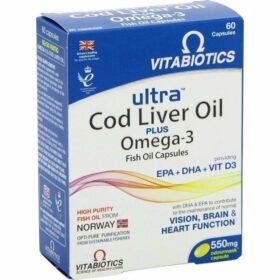 Vitabiotics Ultra Cod Liver Oil Plus Omega 3 60caps