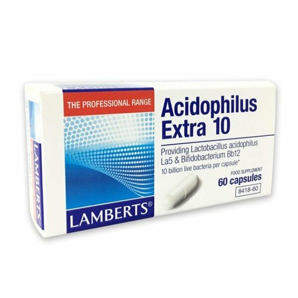 Lamberts Acidophilus Extra 10 Milk Free Συμπλήρωμα Διατροφής για την Διατήρηση της Υγείας του Γαστροπεπτικού Συστήματος 60 caps