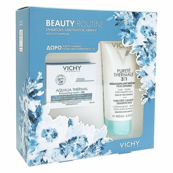 Vichy Promo Beauty Routine Aqualia Thermal Cream-Gel Rehydrating Cream 50ml & Δώρο Vichy Purete Thermale 3 in 1, 100ml