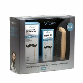 Vican Promo Wise Men Beard & Hair Shampoo Spicy 200ml & Wise Men Beard Oil Spicy 30ml & Δώρο Beard Brush