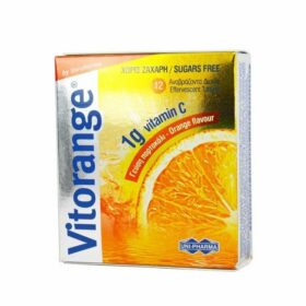 Uni-Pharma Vitorange 1gr Vitamin C Sugar Free Συμπλήρωμα Διατροφής για την Προστασία του Ανοσοποιητικού Συστήματος 12Effer.Tabs