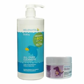 Helenvita Promo Baby All Over Cleanser Body & Hair 1L & Δώρο Baby Nappy Rash Cream 30gr