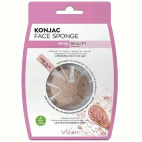 Vican Wise Beauty Konjac Face Sponge Pink Clay Powder 1τμχ