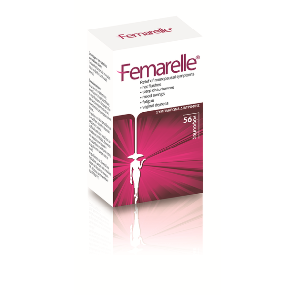 Femarelle Ισχυρή & Αποτελεσματική Φόρμουλα για την Αντιμετώπιση της Εμμυνόπαυσης & την Καλή Υγεία των Οστών 56caps