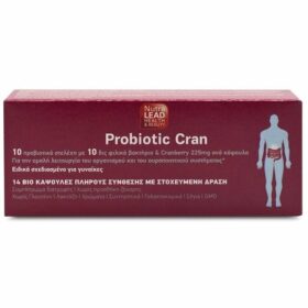 NutraLead Probiotic Cran Συμπλήρωμα Διατροφής Προβιοτικών για την Ομαλή Λειτουργία του Ουροποιητικού Συστήματος 14caps
