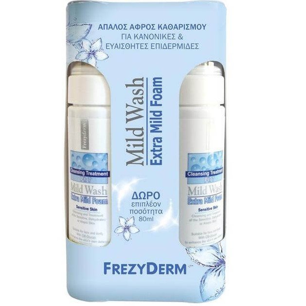 Frezyderm Πακέτο Προσφοράς Mild Wash Extra Mild Foam Απαλό Αφρώδες Καθαριστικό 150ml & Δώρο Επιπλέον Ποσότητα 80ml