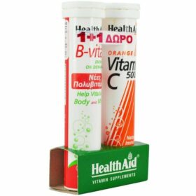 Πακέτο Προσφοράς B-Vital Apricot 20eff.tabs + Δώρο Vitamin C Orange 500mg 20eff.tabs - Health Aid