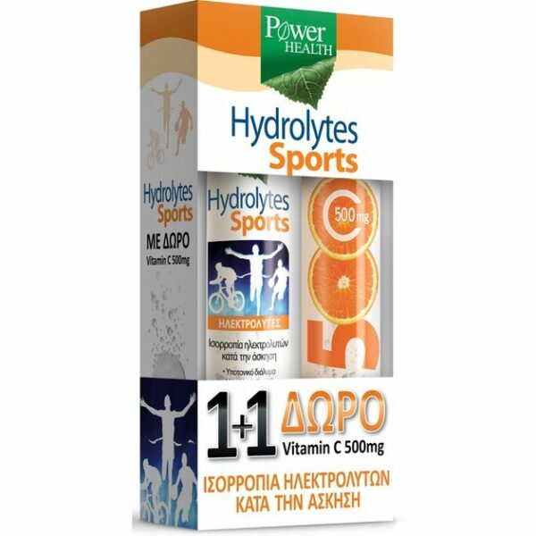 Power Health Hydrolytes Sports 20Effer.tabs & Vitamin C 500mg 20Effer.tabs