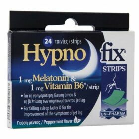 Uni-Pharma Hypno Fix Strips Συμπλήρωμα Διατροφής με Μελατονίνη, 24 ταινίες