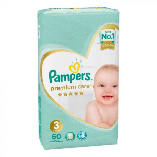Pampers Premium Care no 3 ( 6-10kg) 60τμχ
