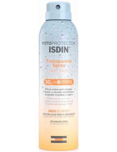 ISDIN Fotoprotector Transparent Spray Wet Skin 30SPF, 250ml