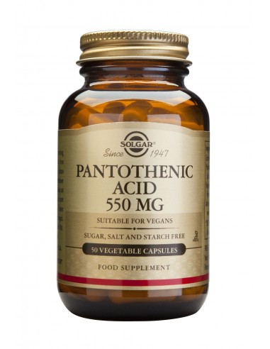 SOLGAR Pantothenic Acid 550mg Veg.Caps 50s