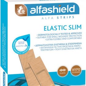 Alfashield Strips Elastic Slim Αυτοκόλλητα Επιθέματα Μικροτραυμάτων 2 Μεγέθη 20Τμχ.