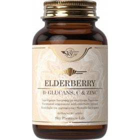 Sky Premium Life Elderberry B-Glucans Vitamin C & Zinc Συμπλήρωμα Διατροφής Για Το Ανοσοποιητικό 60 Δισκία